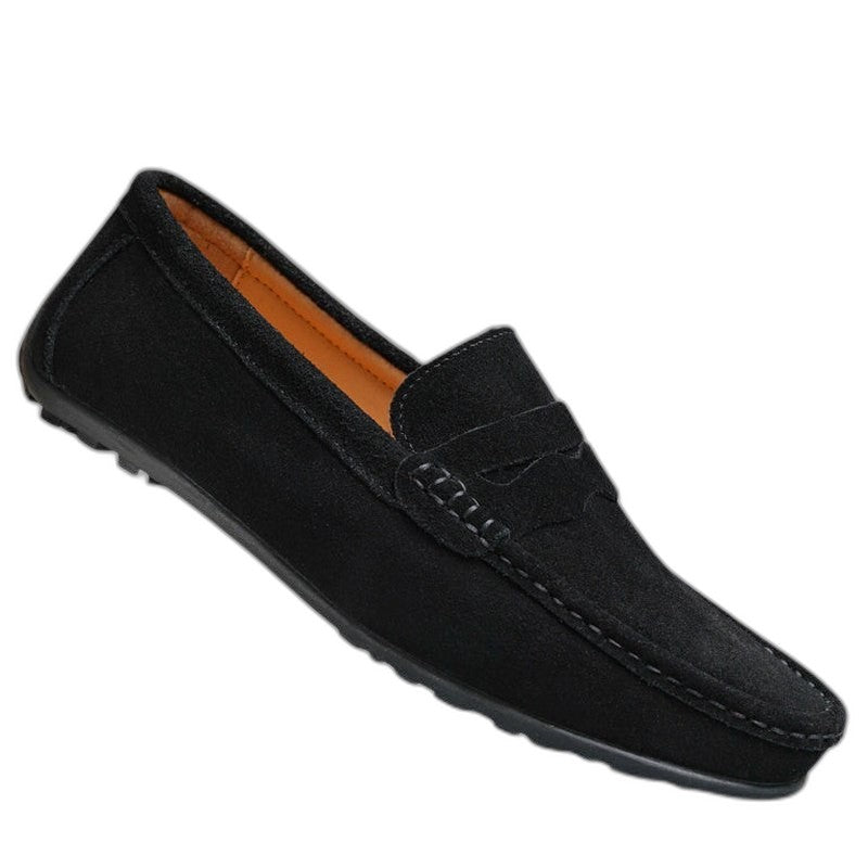 Comfortable Burgundy Suede Loafers for Women with Closed Toe Casual Style