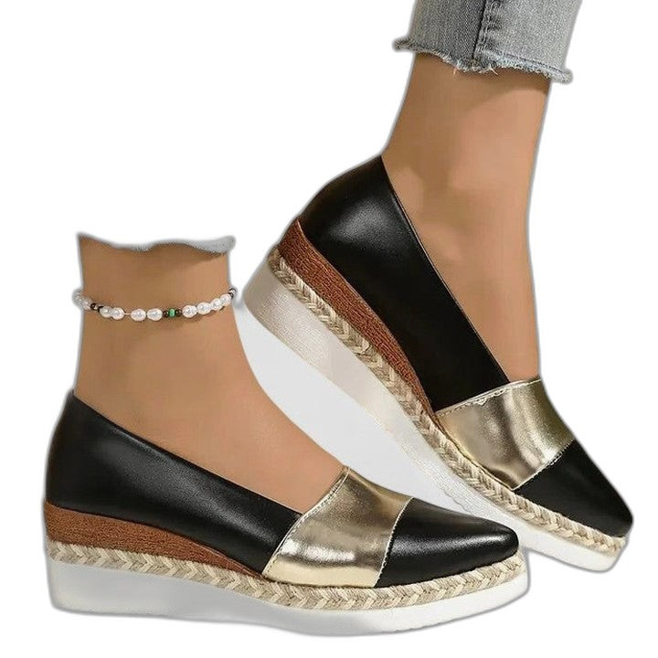 Comfortable Flats for Women with Platform Ankle Strap Closed Toe Casual Style