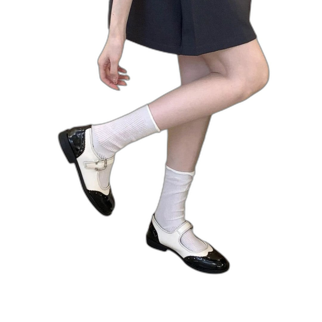 Comfortable Leather Mary Jane Shoes for Women with Closed Toe Casual Style