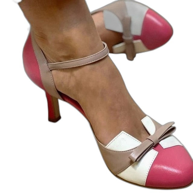 Comfortable Satin Heels for Women with Ankle Strap Pointed Toe Party Style