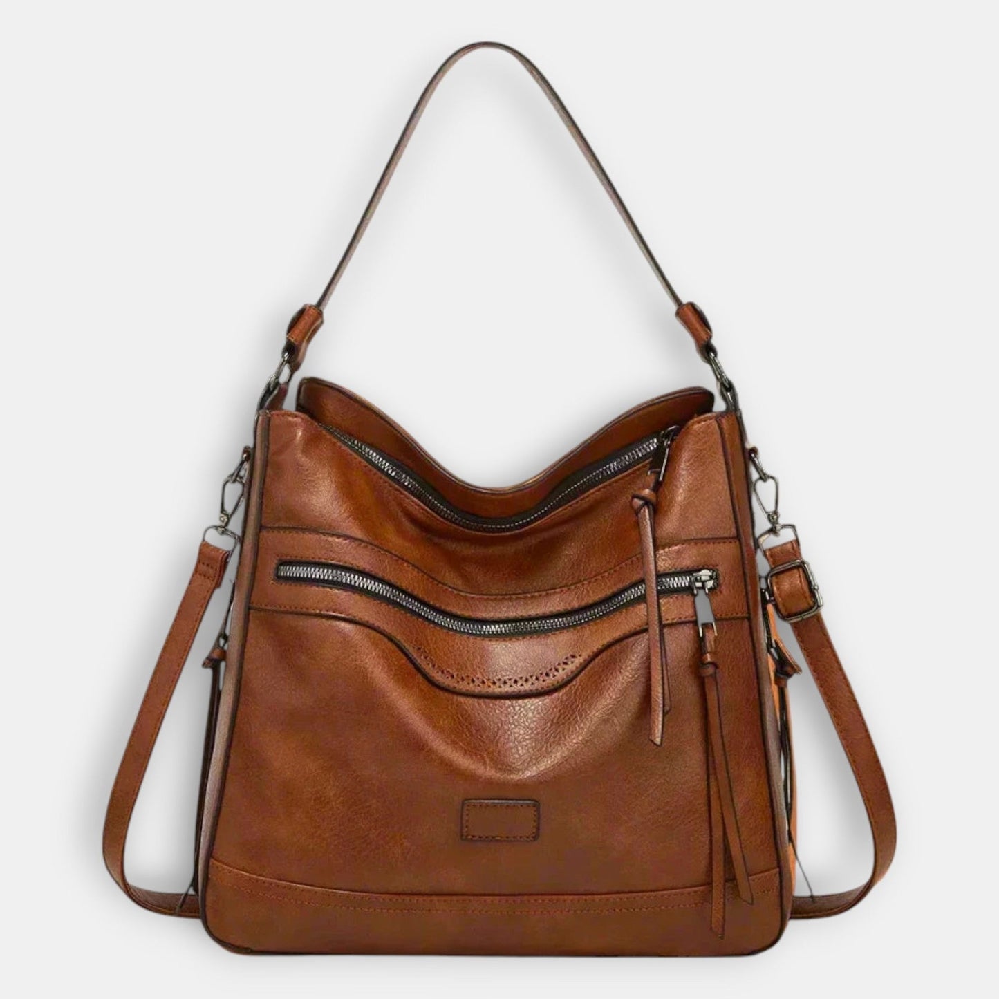 Effortless Black Leather Shoulder Bag for Women with Casual Style