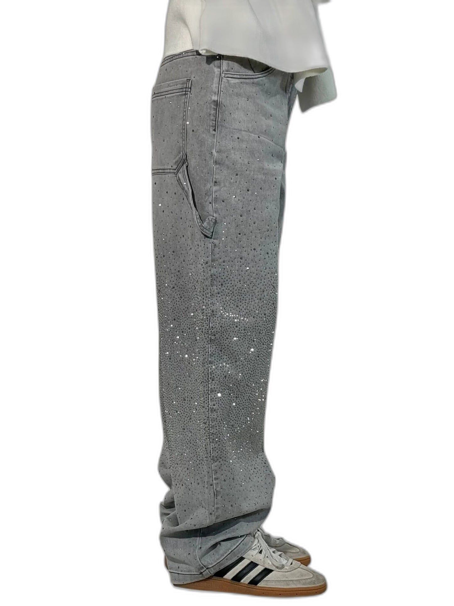 Effortless Blue Denim Jeans for Women with High Waisted Wide Leg Pockets Casual Style