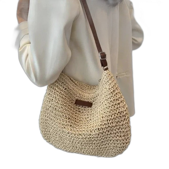 Effortless Crochet Shoulder Bag for Women with Casual Style