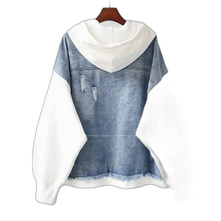 Effortless Denim Jacket for Women with Long Sleeve Pockets Casual Style