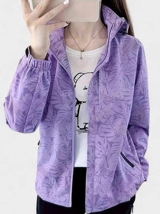 Effortless Grey Jacket for Women with Collared Long Sleeve Pockets Casual Style