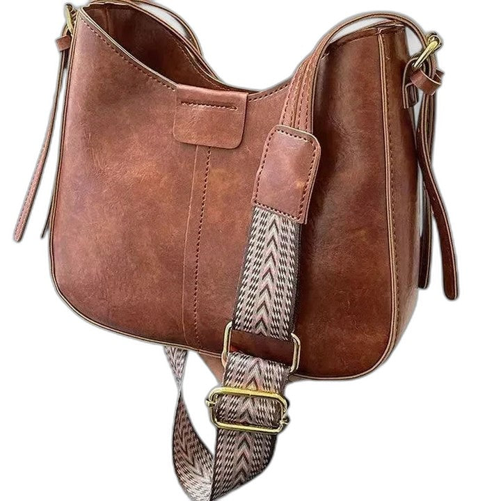 Effortless Leather Crossbody Bag for Women with Chain Strap Shoulder Casual Style
