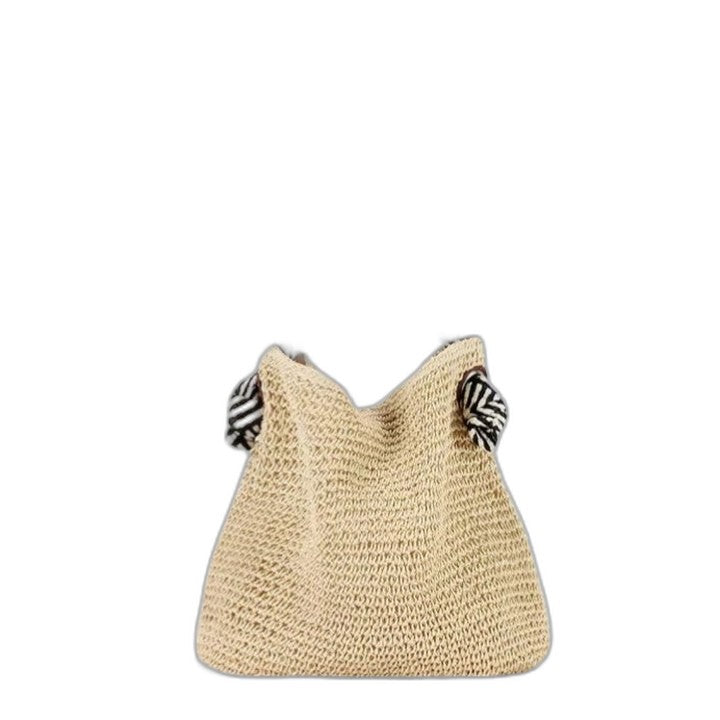 Effortless Tan Crochet Tote Bag for Women with Casual Style