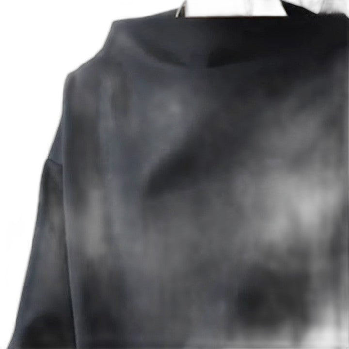 Effortless White Sweater for Women with Turtleneck Long Sleeve Oversized Casual Style