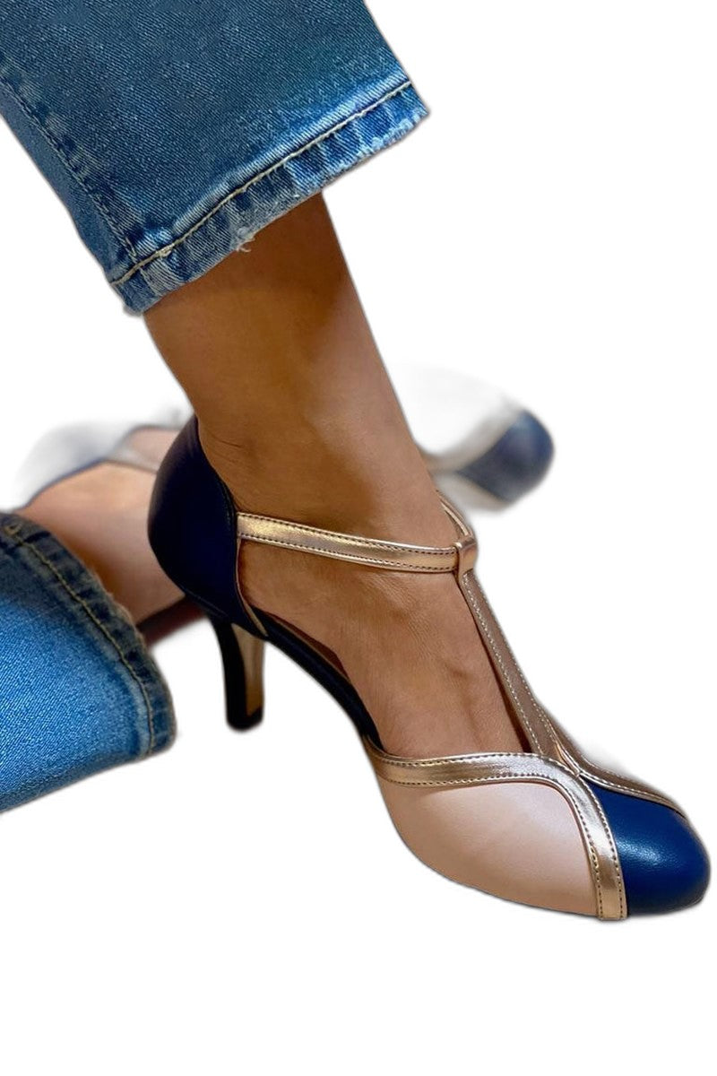 Elegant Heels for Women with Kitten Heel Ankle Strap Closed Toe Cocktail Style