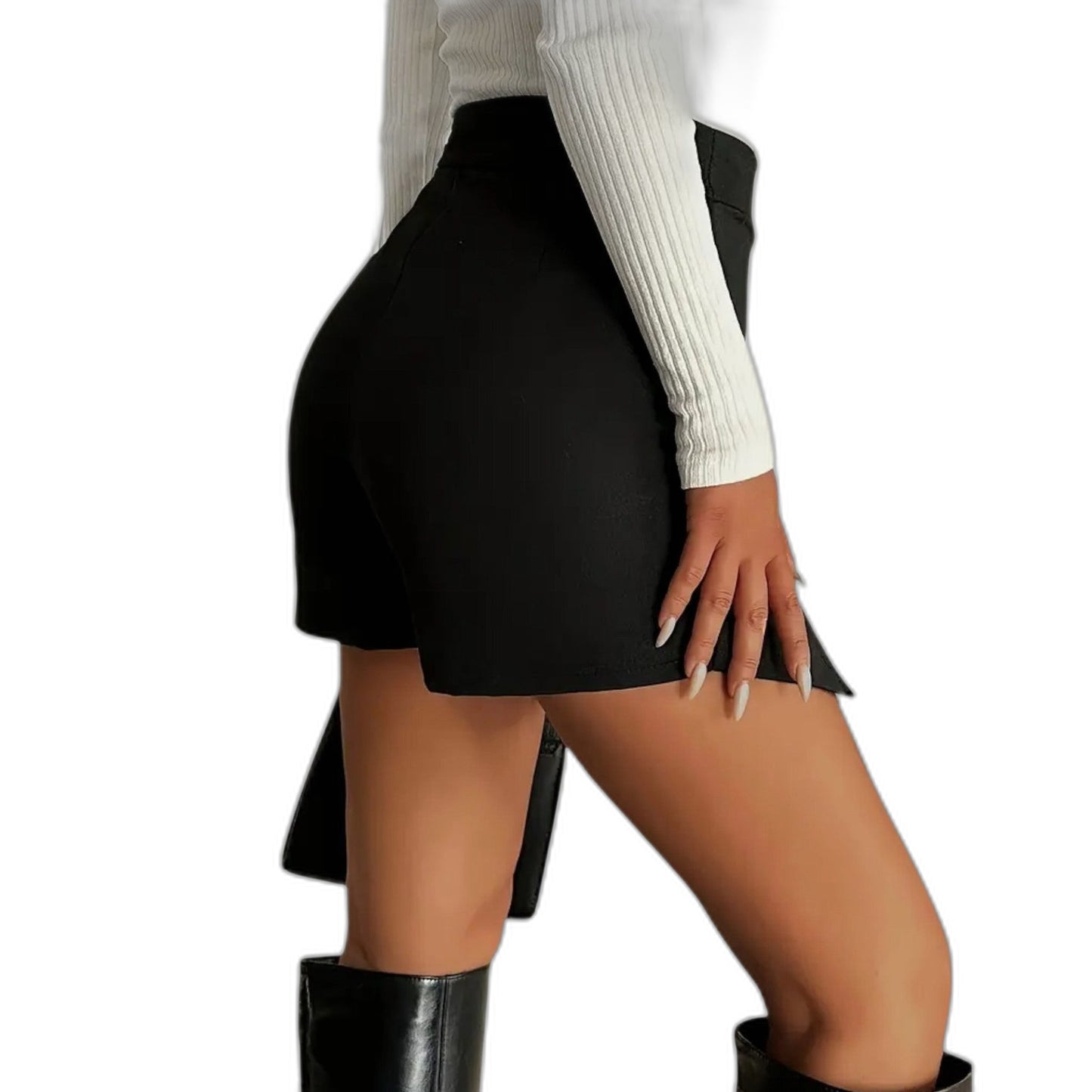 Stylish Black Skirt for Women with High Waisted Party Style