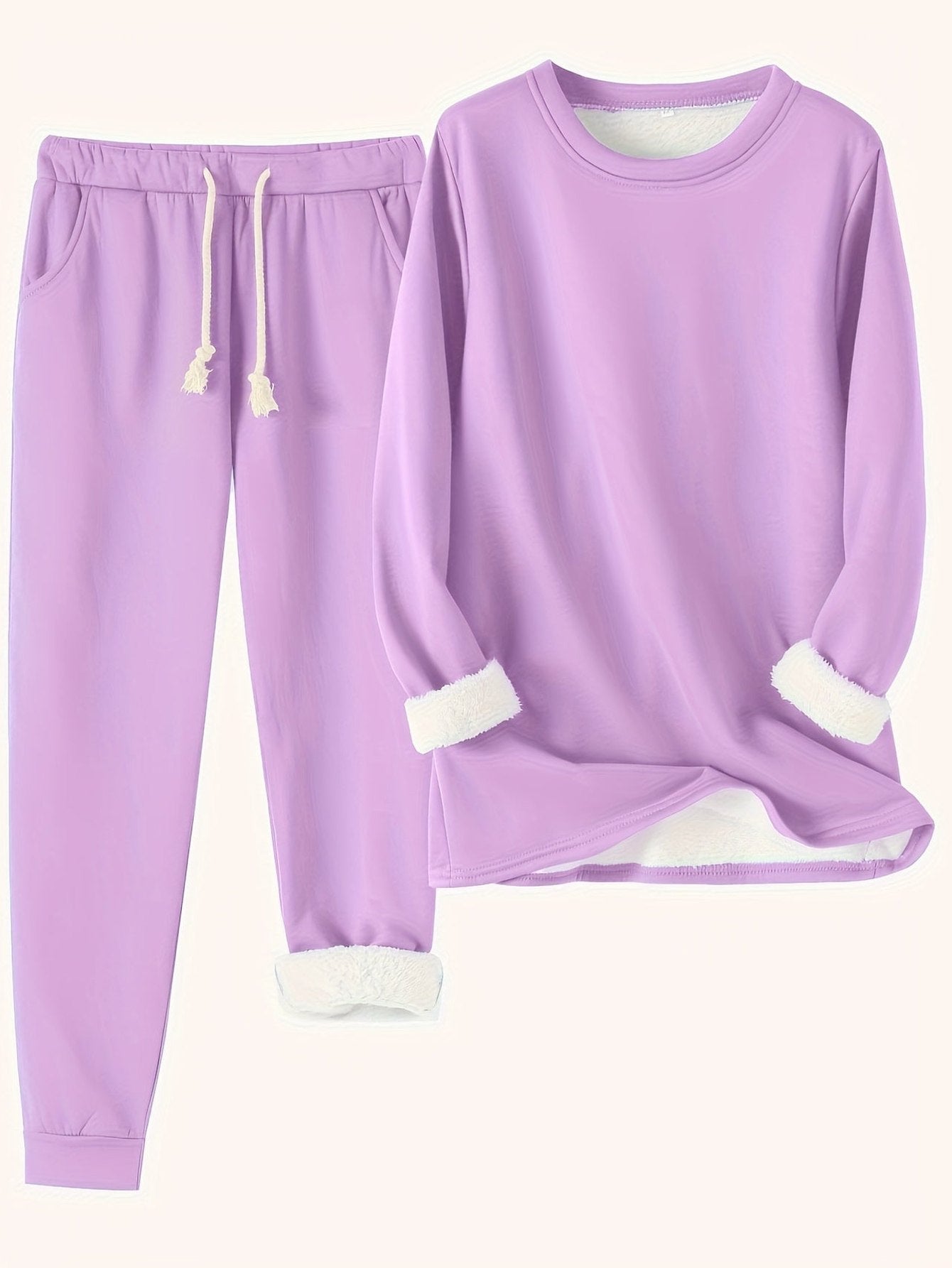 Stylish Blue Two Piece Set for Women with Pockets Lounge Style