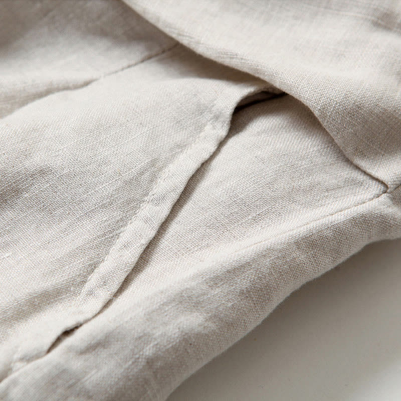 Effortless Linen Wide Leg Pants for Women with High Waist Elastic Pleated Relaxed Style