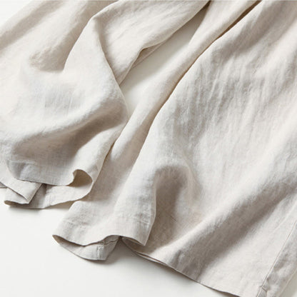 Effortless Linen Wide Leg Pants for Women with High Waist Elastic Pleated Relaxed Style