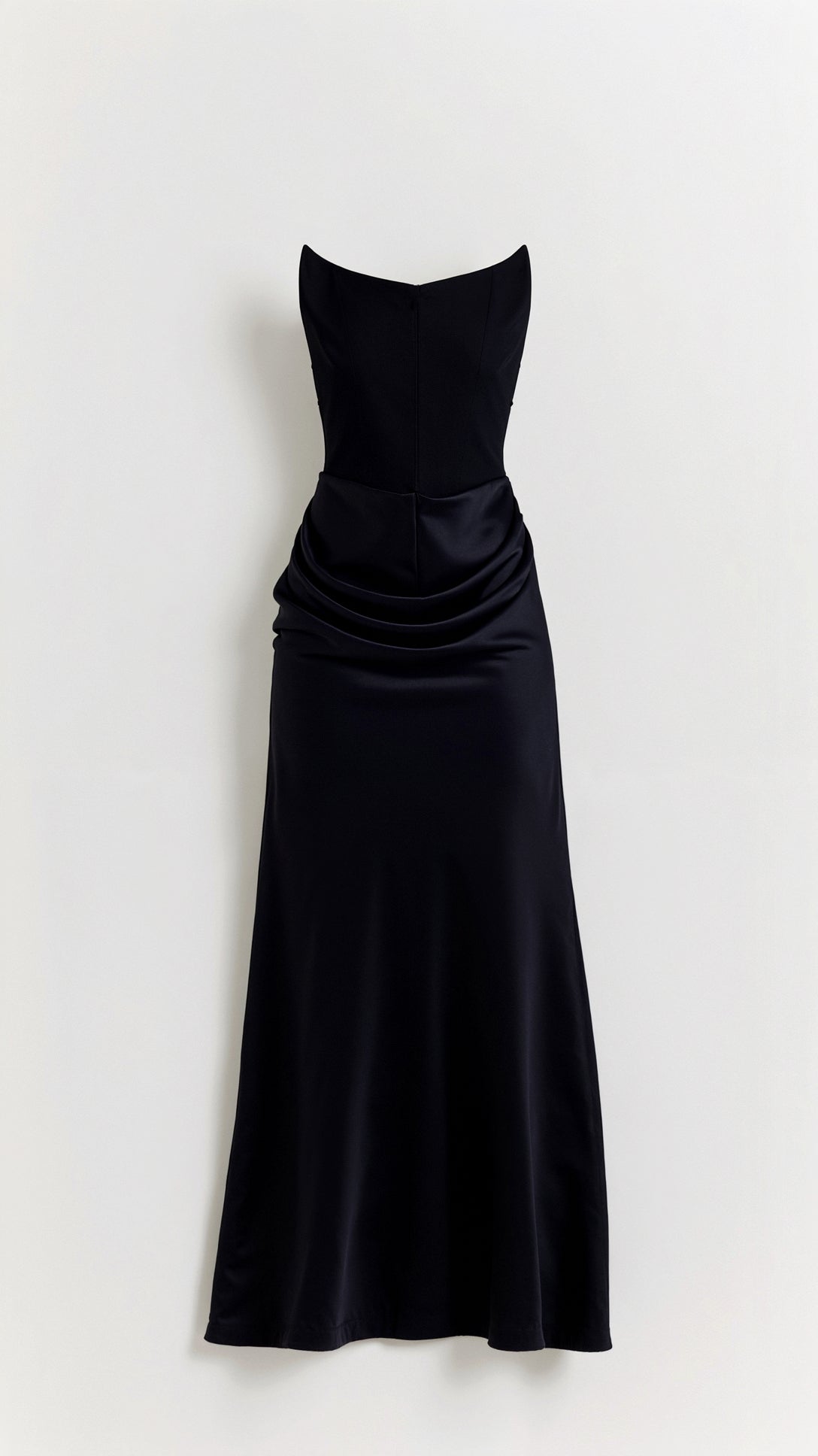 Elegant Velvet Maxi Dress for Women with Strapless Ruched Bodice Mermaid Hem Formal Wedding Guest Style