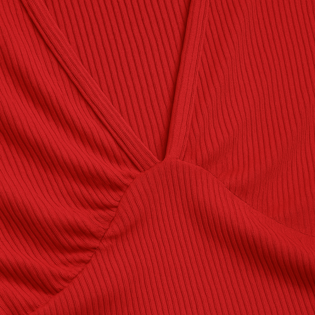 Elegant Ribbed Wide Leg Jumpsuit for Women with V Neck Sleeveless Ruched Waist Flowing Style