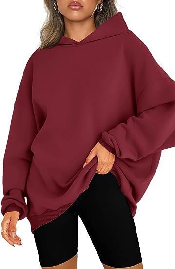 Effortless Fleece Oversized Hoodie for Women with Hooded Long Sleeve Drop Shoulder Casual Style