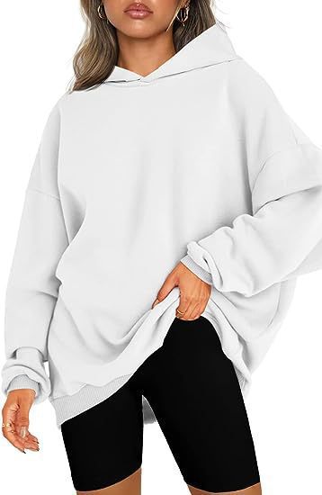 Effortless Fleece Oversized Hoodie for Women with Hooded Long Sleeve Drop Shoulder Casual Style