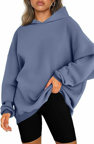 Effortless Fleece Oversized Hoodie for Women with Hooded Long Sleeve Drop Shoulder Casual Style