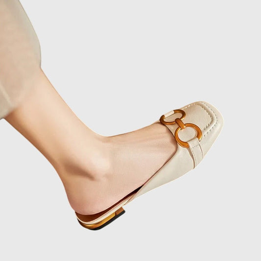 Comfortable Ballet Flats for Women with Closed Toe Buckle Casual Style