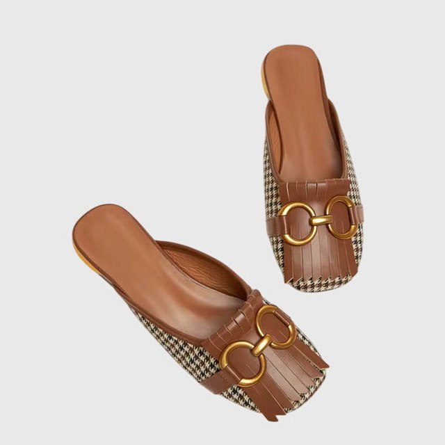Comfortable Ballet Flats for Women with Closed Toe Buckle Casual Style