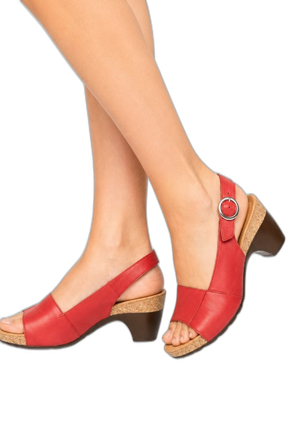 Comfortable Beige Heels for Women with Block Heel Slingback Open Toe Casual Style