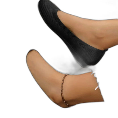 Comfortable Beige Knit Ballet Flats for Women with Pointed Toe Casual Style
