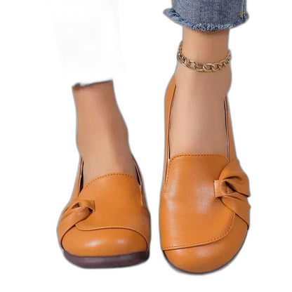 Comfortable Beige Loafers for Women with Closed Toe Casual Style