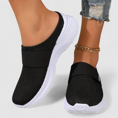 Comfortable Beige Mesh Sneakers for Women with Closed Toe Casual Style
