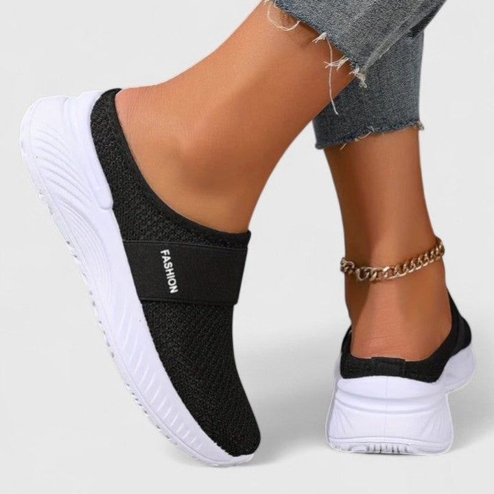Comfortable Beige Mesh Sneakers for Women with Closed Toe Casual Style