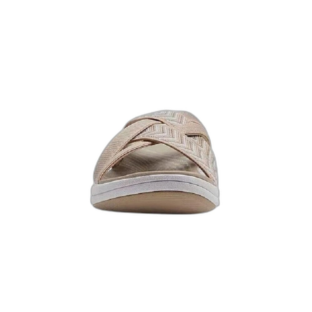 Comfortable Beige Mules for Women with Platform Open Toe Casual Style