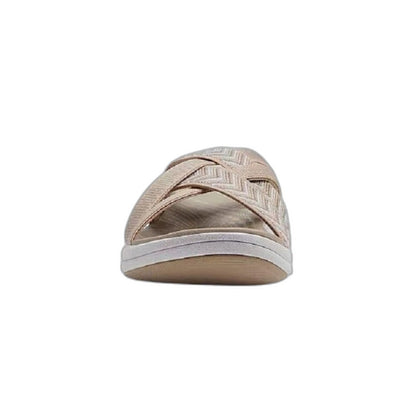 Comfortable Beige Mules for Women with Platform Open Toe Casual Style