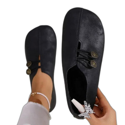 Comfortable Beige Suede Flats for Women with Closed Toe Casual Style