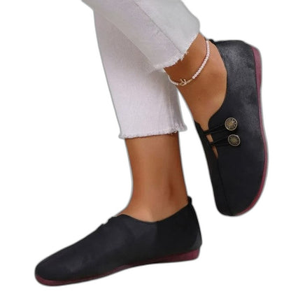 Comfortable Beige Suede Flats for Women with Closed Toe Casual Style