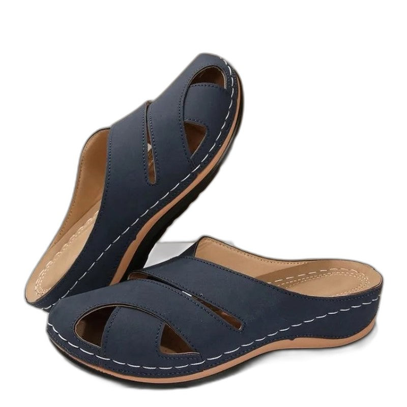 Comfortable Beige Suede Flats for Women with Closed Toe Casual Style