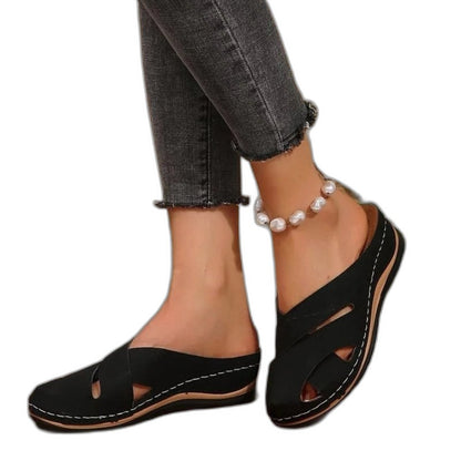 Comfortable Beige Suede Flats for Women with Closed Toe Casual Style