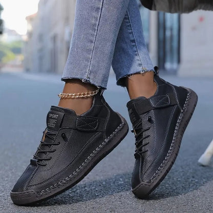 Comfortable Beige Suede Sneakers for Women with Closed Toe Lace Up Casual Style