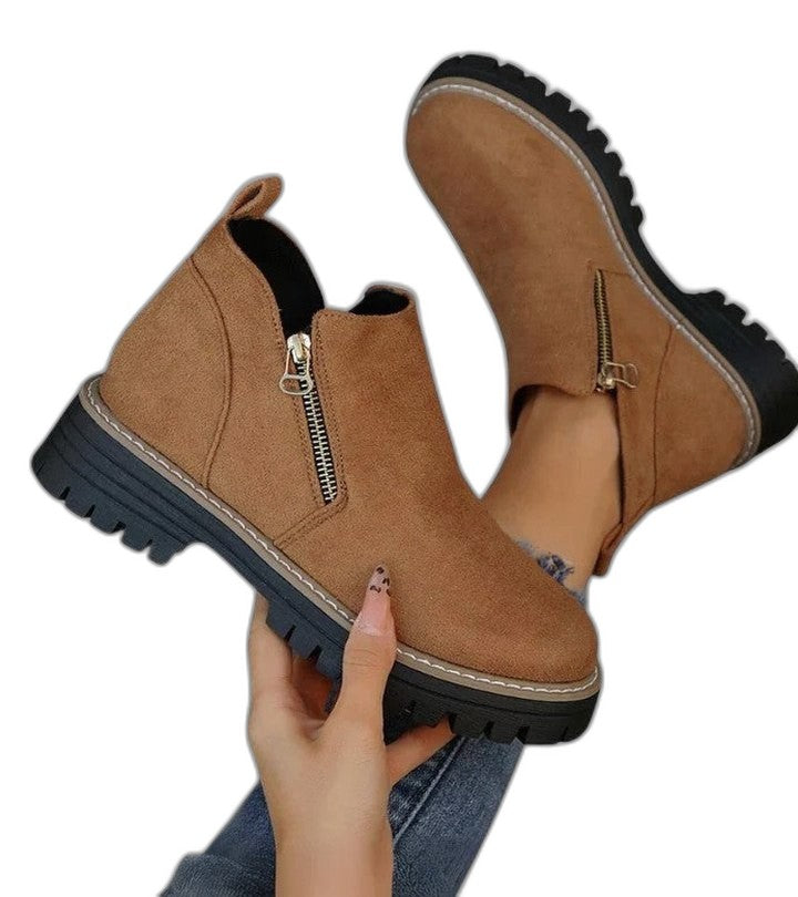 Comfortable Black Ankle Boots for Women with Closed Toe Casual Style