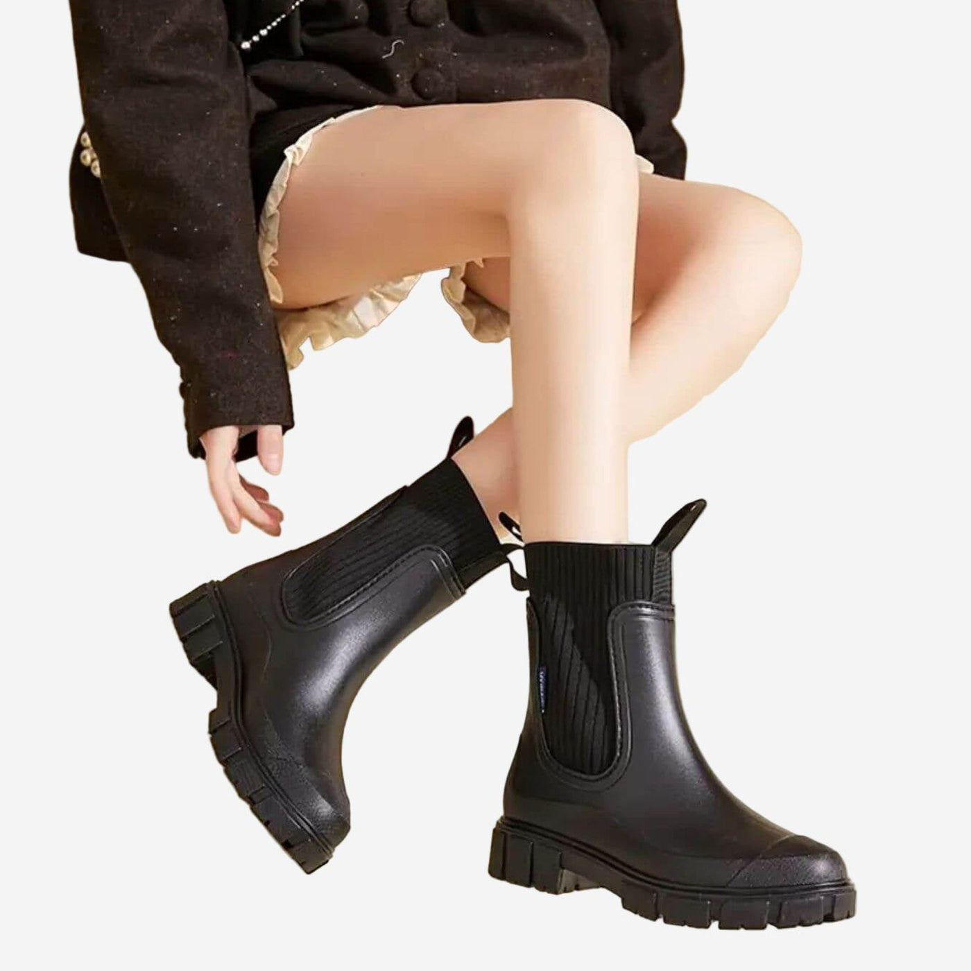 Comfortable Black Ankle Boots for Women with Closed Toe Casual Style