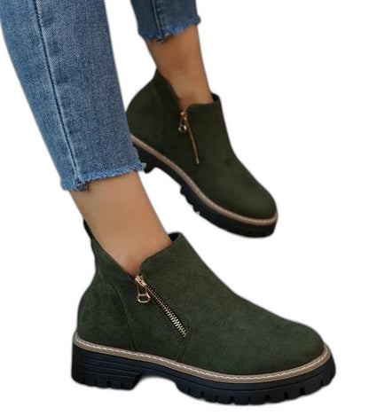 Comfortable Black Ankle Boots for Women with Closed Toe Casual Style