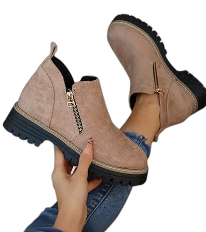 Comfortable Black Ankle Boots for Women with Closed Toe Casual Style
