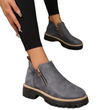 Comfortable Black Ankle Boots for Women with Closed Toe Casual Style