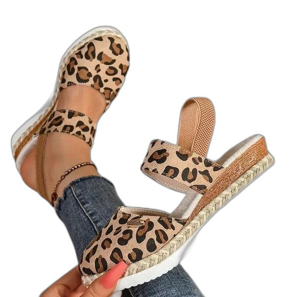 Comfortable Black Espadrilles for Women with Platform Ankle Strap Closed Toe Casual Style