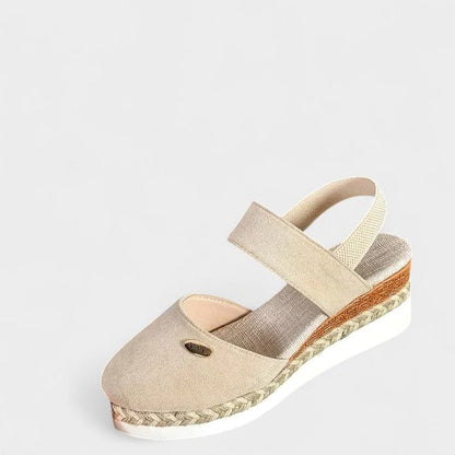 Comfortable Black Espadrilles for Women with Platform Ankle Strap Closed Toe Casual Style