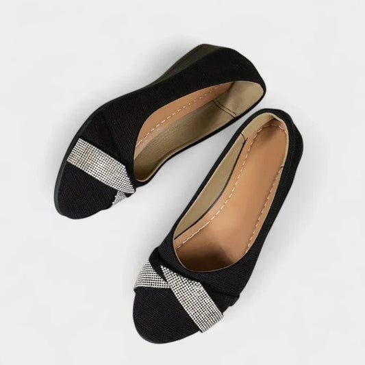 Comfortable Black Flats for Women with Pointed Toe Casual Style