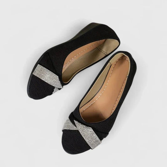 Comfortable Black Flats for Women with Pointed Toe Casual Style