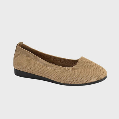 Comfortable Black Knit Ballet Flats for Women with Round Toe Casual Style