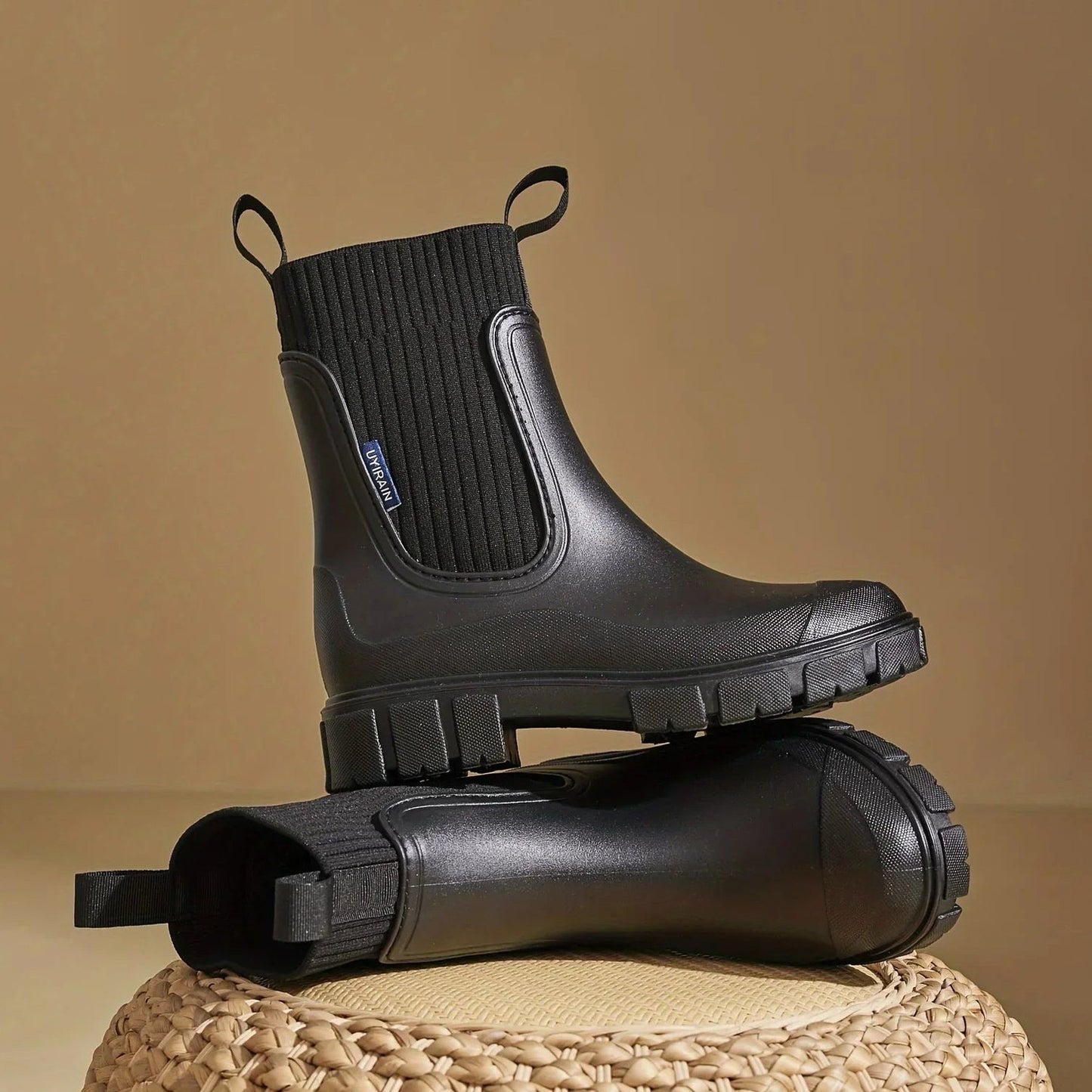 Comfortable Black Leather Ankle Boots for Women with Closed Toe Casual Style