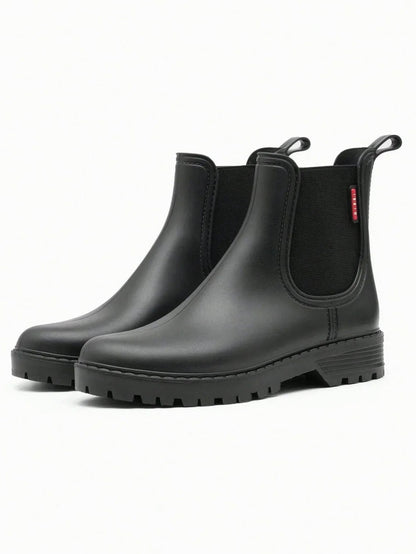 Comfortable Black Leather Ankle Boots for Women with Closed Toe Casual Style
