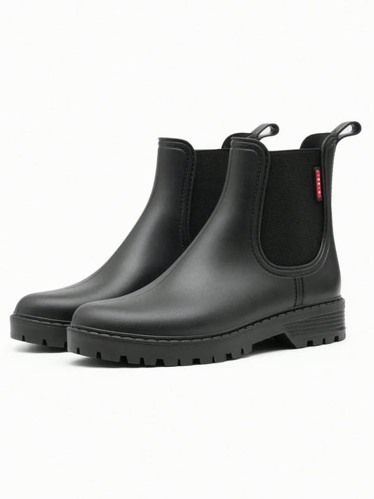 Comfortable Black Leather Ankle Boots for Women with Closed Toe Casual Style