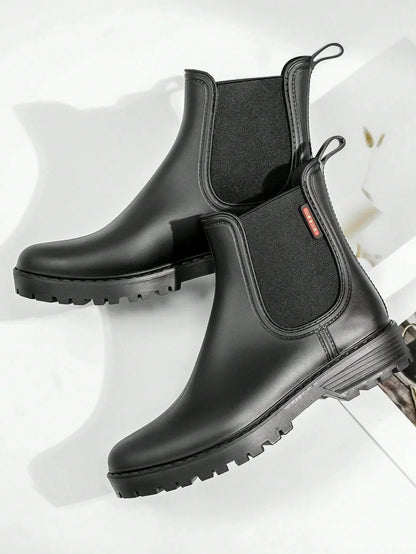 Comfortable Black Leather Ankle Boots for Women with Closed Toe Casual Style
